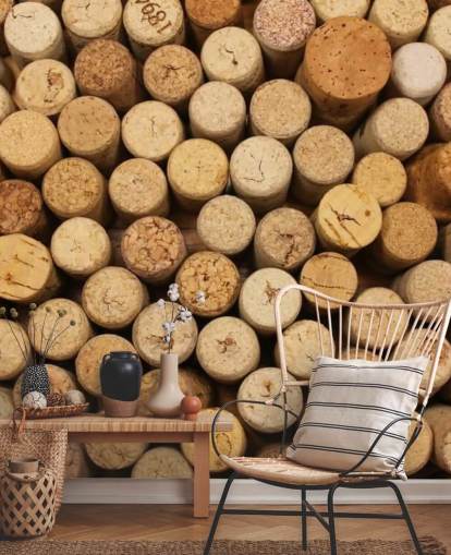 Wine Corks Montage Mural