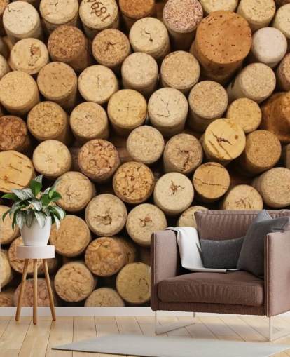 Mural Montaje de corchos de vino