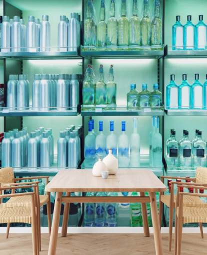 Hinter der Bar-Tapete