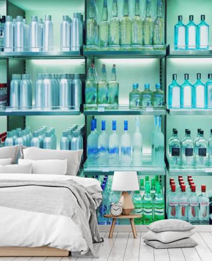 Papier Peint Derrière le Bar