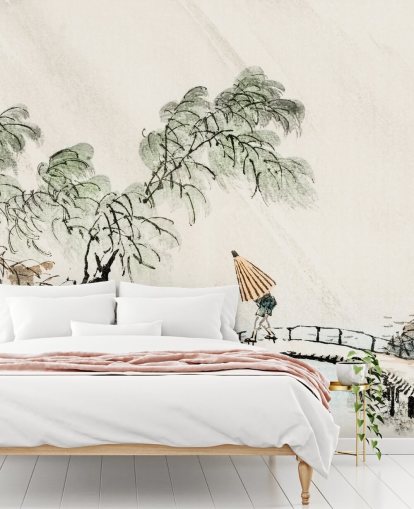 A Man Crossing the Bridge Mural