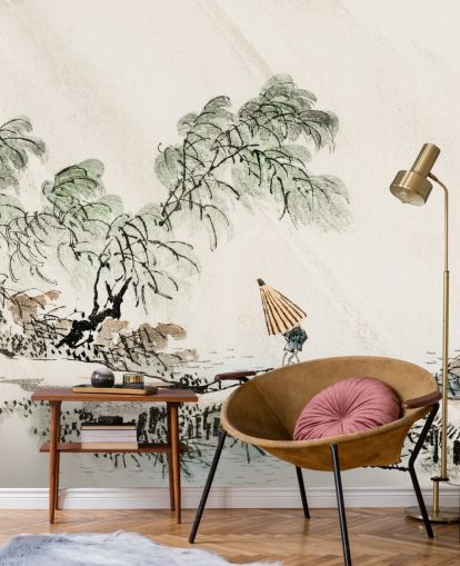 A Man Crossing the Bridge Mural