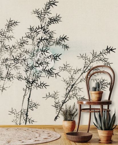 papel de parede bambu