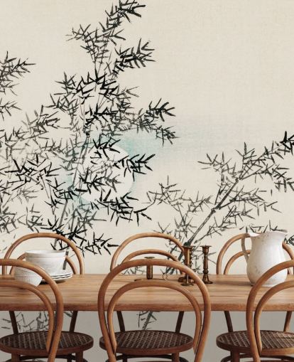Papel pintado de bambú