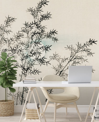 papel de parede bambu