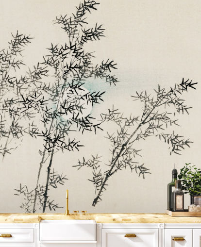 papel de parede bambu