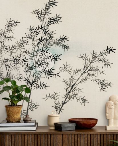 Papel pintado de bambú