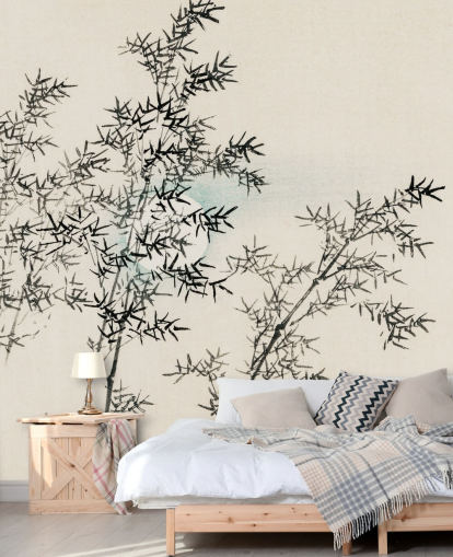 papel de parede bambu