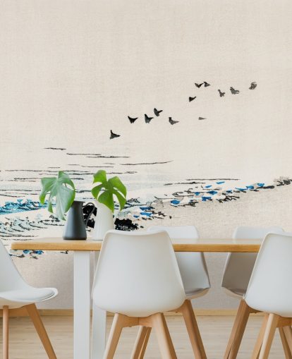 oriental painting of beach wallpaper oriental painting of beach wallpaper