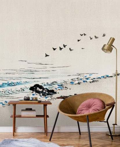 oriental painting of beach wallpaper oriental painting of beach wallpaper