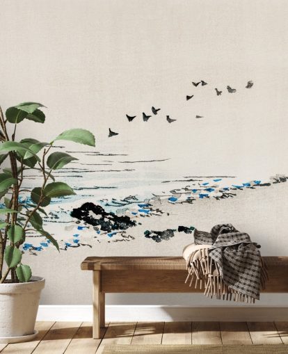 oriental painting of beach wallpaper oriental painting of beach wallpaper