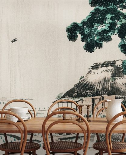 Cottage in Field Wallpaper Mural