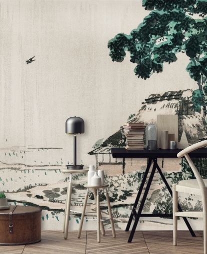 Papel pintado Cabaña en campo