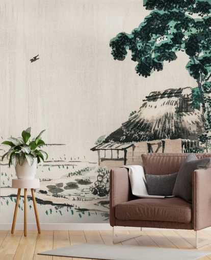 Papel pintado Cabaña en campo