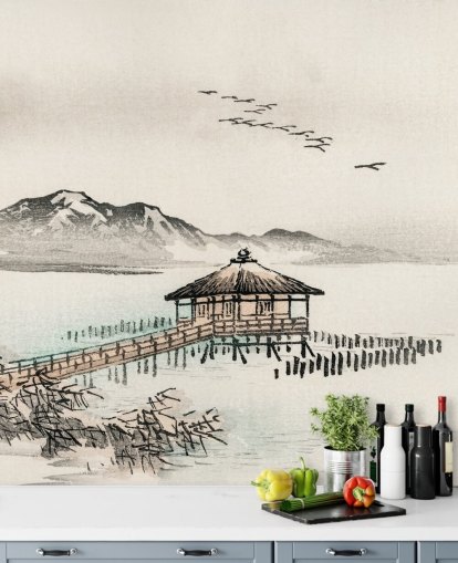 japanskt hus över havet tapeter japanskt hus över havet tapeter