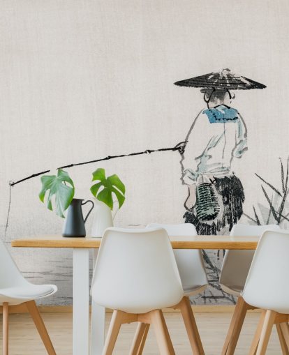 Papel pintado Pescador