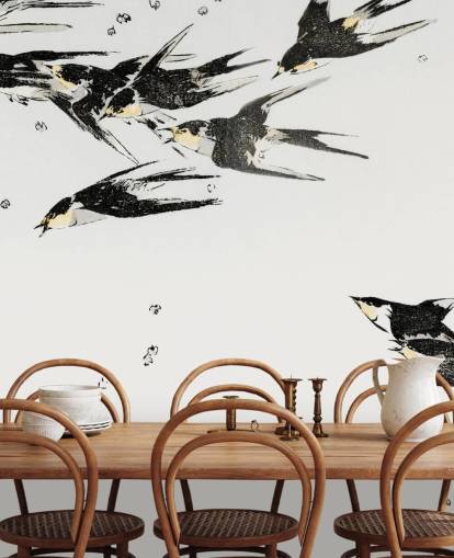 Papel de parede Flying Magpies Papel de parede Flying Magpies
