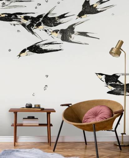 Papel de parede Flying Magpies Papel de parede Flying Magpies