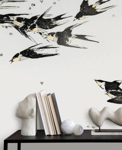 Papel pintado Urracas voladoras