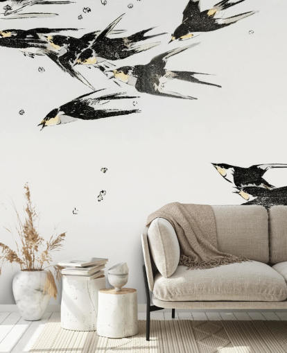 Papel pintado Urracas voladoras