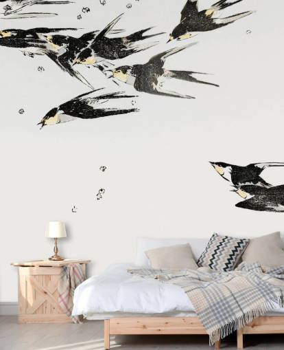 Papier peint Flying Magpies