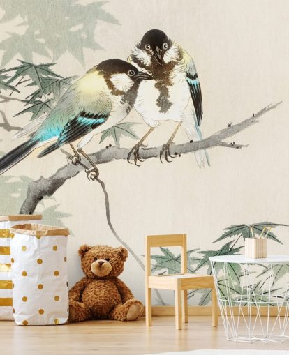 Décoration murale Mésanges sur une branche d'érable Décoration murale Mésanges sur une branche d'érable