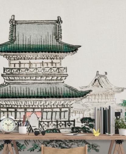 Japanische Architektur-Tapete 