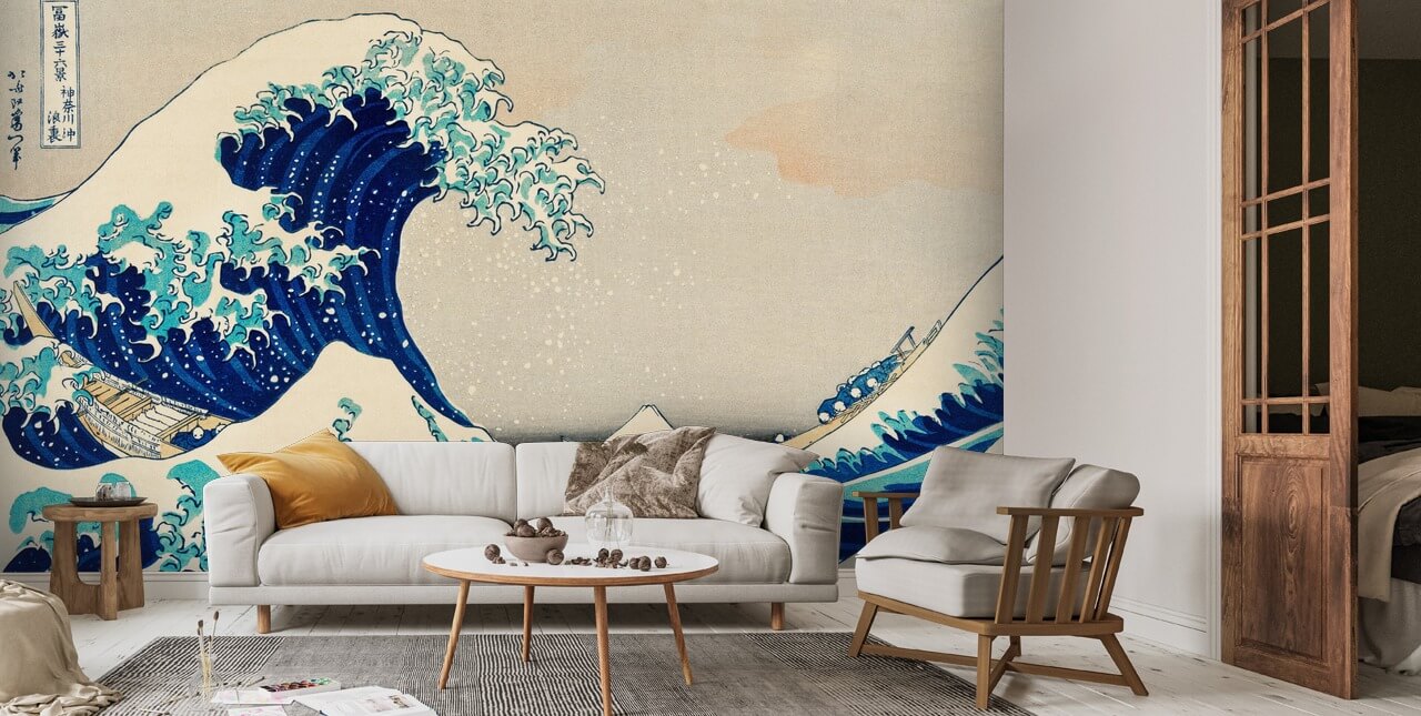 Selfadhesive Wallpaper  Hokusai The Great Wave off Kanagawa  Reproduction