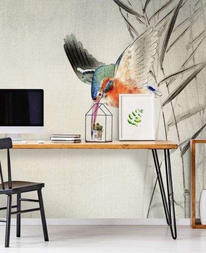 Carta da parati murale Kingfisher chiamata Kingfisher Hunting for Fish in the Water at Wallsauce per camere da letto, salotti e bagni Carta da parati murale Kingfisher chiamata Kingfisher Hunting for Fish in the Water at Wallsauce per camere da letto, salotti e bagni