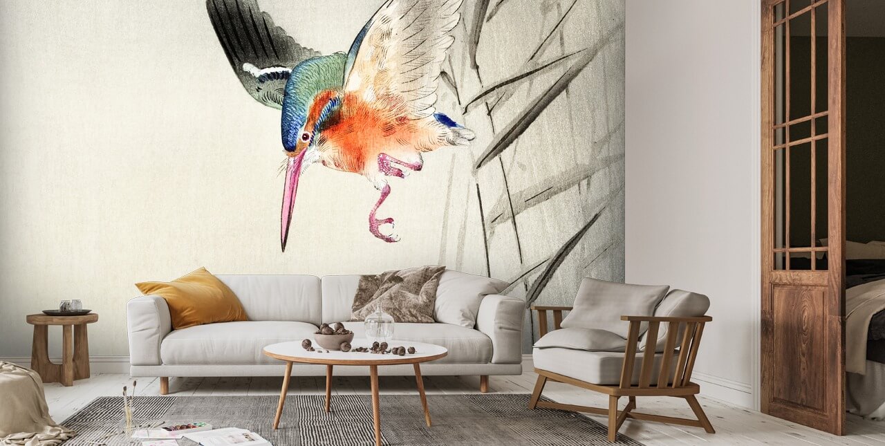 Kingfisher Hunting for Fish in the Water, image size:1280x645