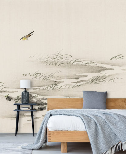 Carta da parati murale con paesaggio orientale