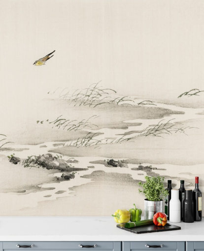 Orientalsk Landskap Bakgrunn Mural