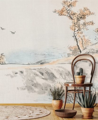 Decorazione murale con paesaggio Decorazione murale con paesaggio