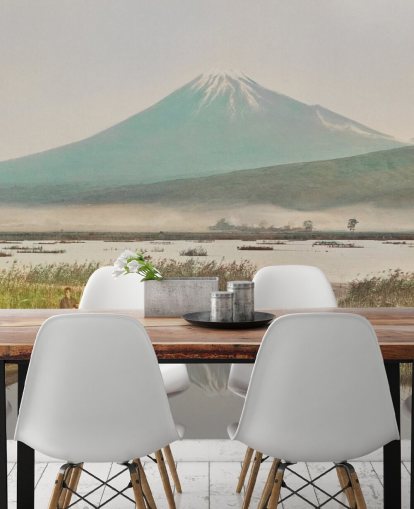 Mount Fuji set fra Kashiwabara Mural Mount Fuji set fra Kashiwabara Mural