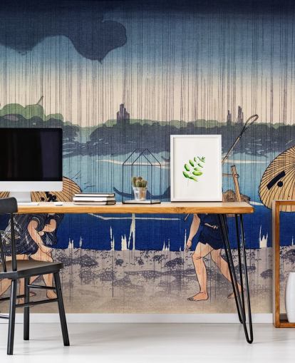 Decorazione murale con persone che camminano sotto Decorazione murale con persone che camminano sotto