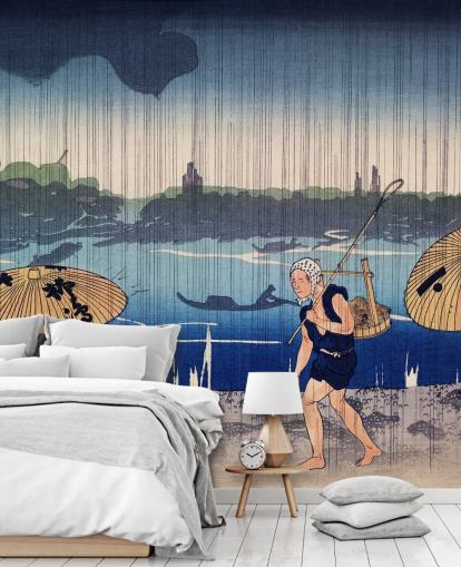 Decorazione murale con persone che camminano sotto Decorazione murale con persone che camminano sotto