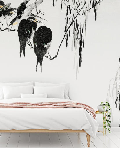 Perched skjærer Bakgrunn Mural 