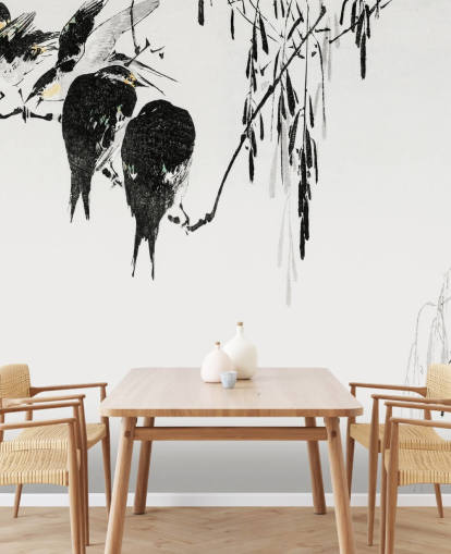 Perched skjærer Bakgrunn Mural 