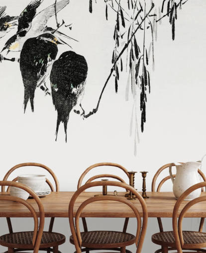 Papel pintado Urracas posadas 