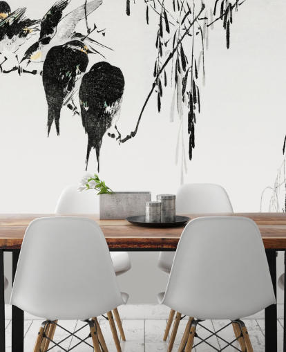 Papel de Parede Empoleirado Magpies 