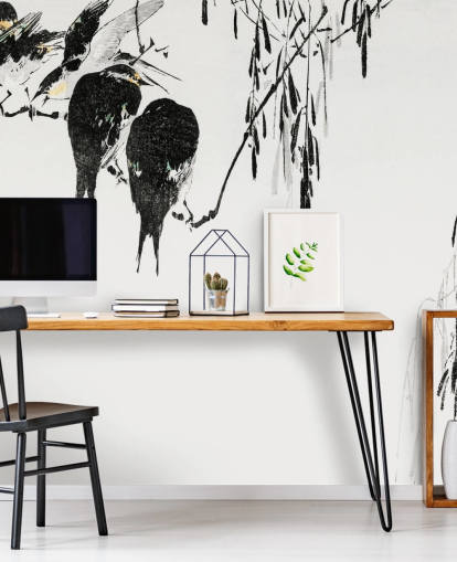 Papel de Parede Empoleirado Magpies 