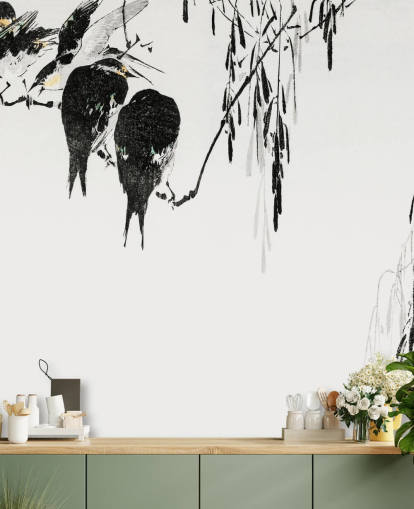 Perched skjærer Bakgrunn Mural 