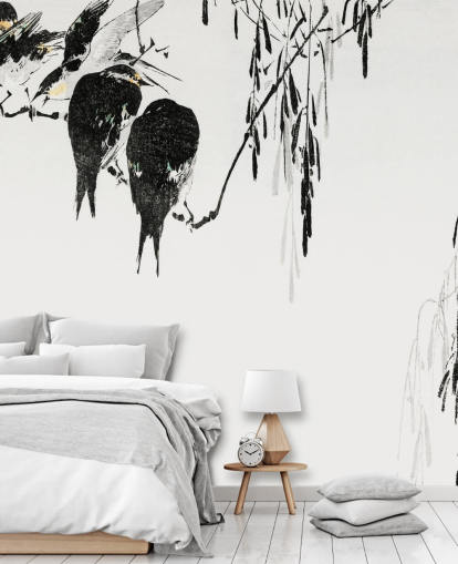 Papel pintado Urracas posadas 