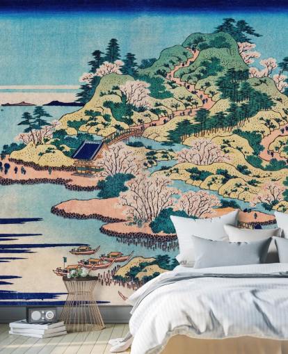 Sesshu Ajigawaguchi Tenposan Wandbild 