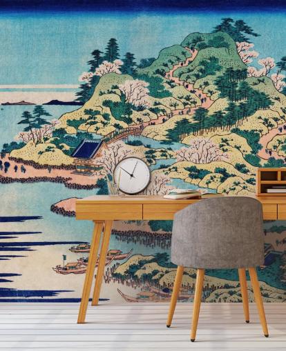 Decorazione murale Sesshu Ajigawaguchi Tenposan 