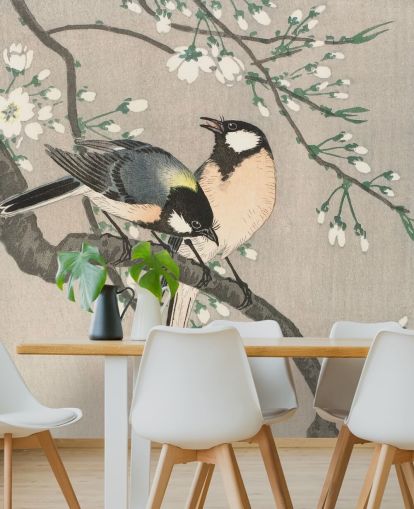 Papier Peint Fresque Seins sur une Branche 