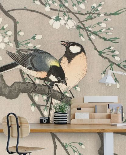 Papier Peint Fresque Seins sur une Branche Papier Peint Fresque Seins sur une Branche