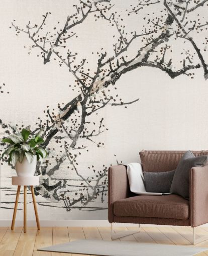Tree Against Water Wallpaper Mural 