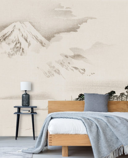 Udsigt over Mount Fuji Wallpaper Mural