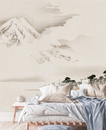 Vista do Monte Fuji Wallpaper Mural Vista do Monte Fuji Wallpaper Mural